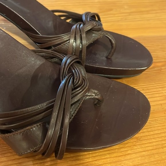 Mia leather sandals chocolate brown made in Brazil size 9M - Picture 9 of 9
